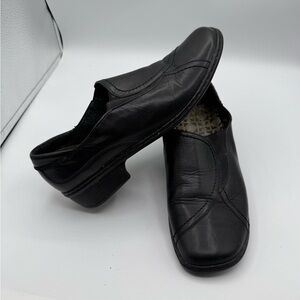 Merrell Tetra Fling Women Black Leather Slip On Loafer Shoes Size 6